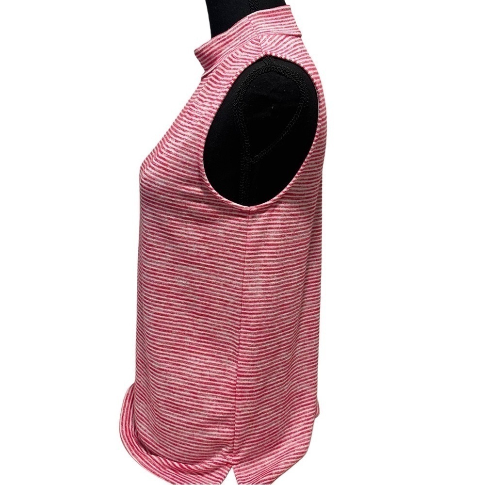 Banana Republic Mock Neck  Tank Size M Red White Stripes - Picture 7 of 15